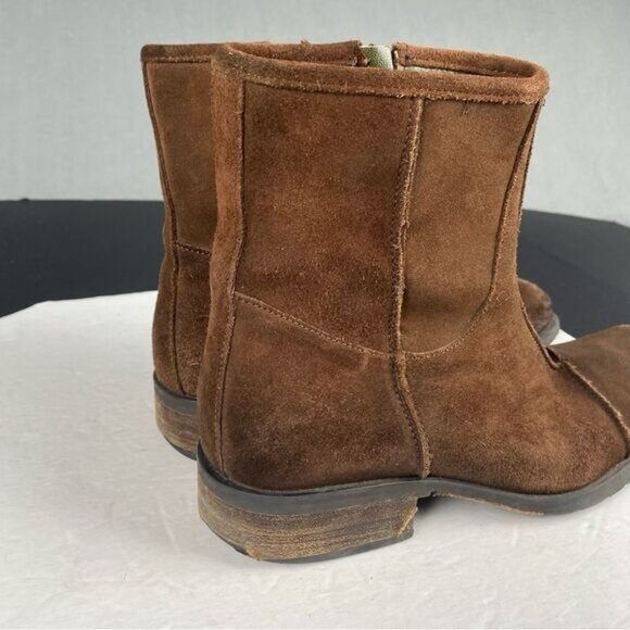 Brown Suede mens Boots Collection by Skechers Size 8.5 M,Made in Italy,Comfort - Picture 12 of 16